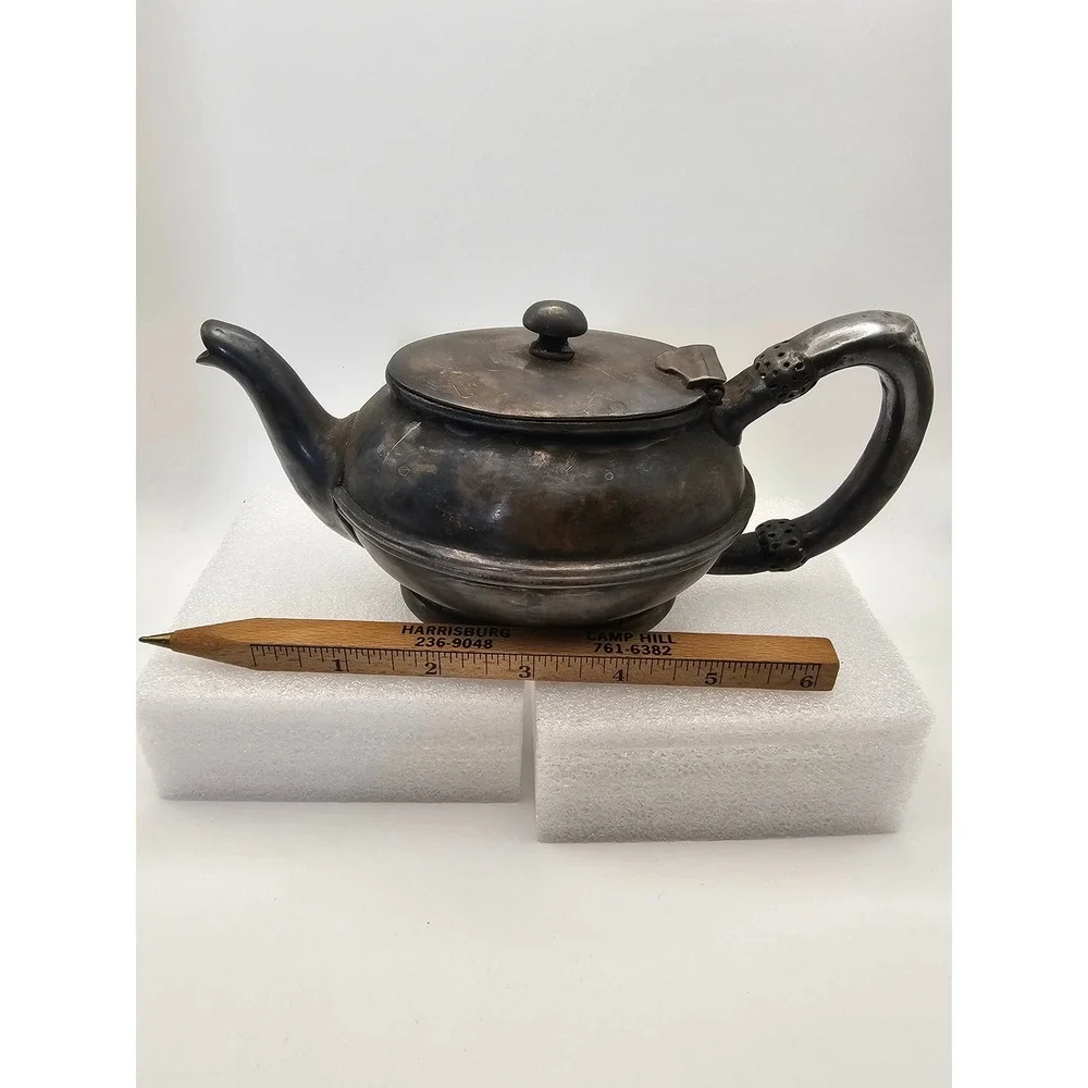 Reed & Barton Silver Soldered Teapot Hotel St Charles Vintage 3550 60 Patina
